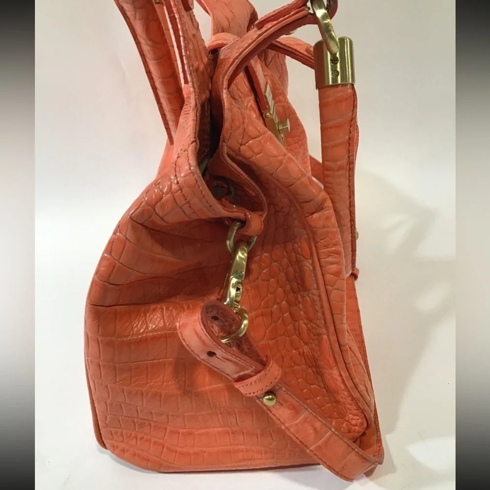 Women’s Brahmin Melbourne Satchel Orange Bag